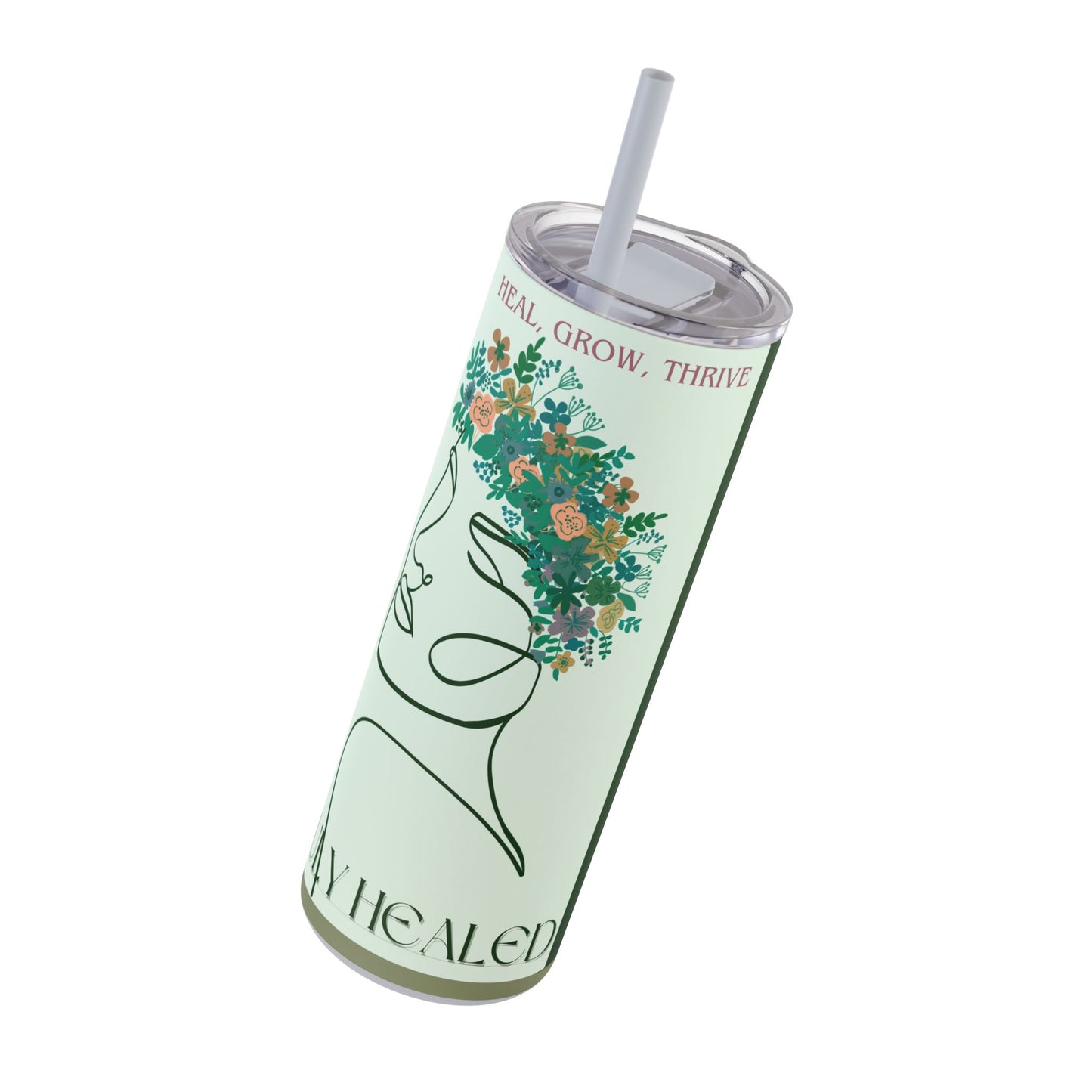 Heal, Grow, Thrive Tumbler, 20oz Green