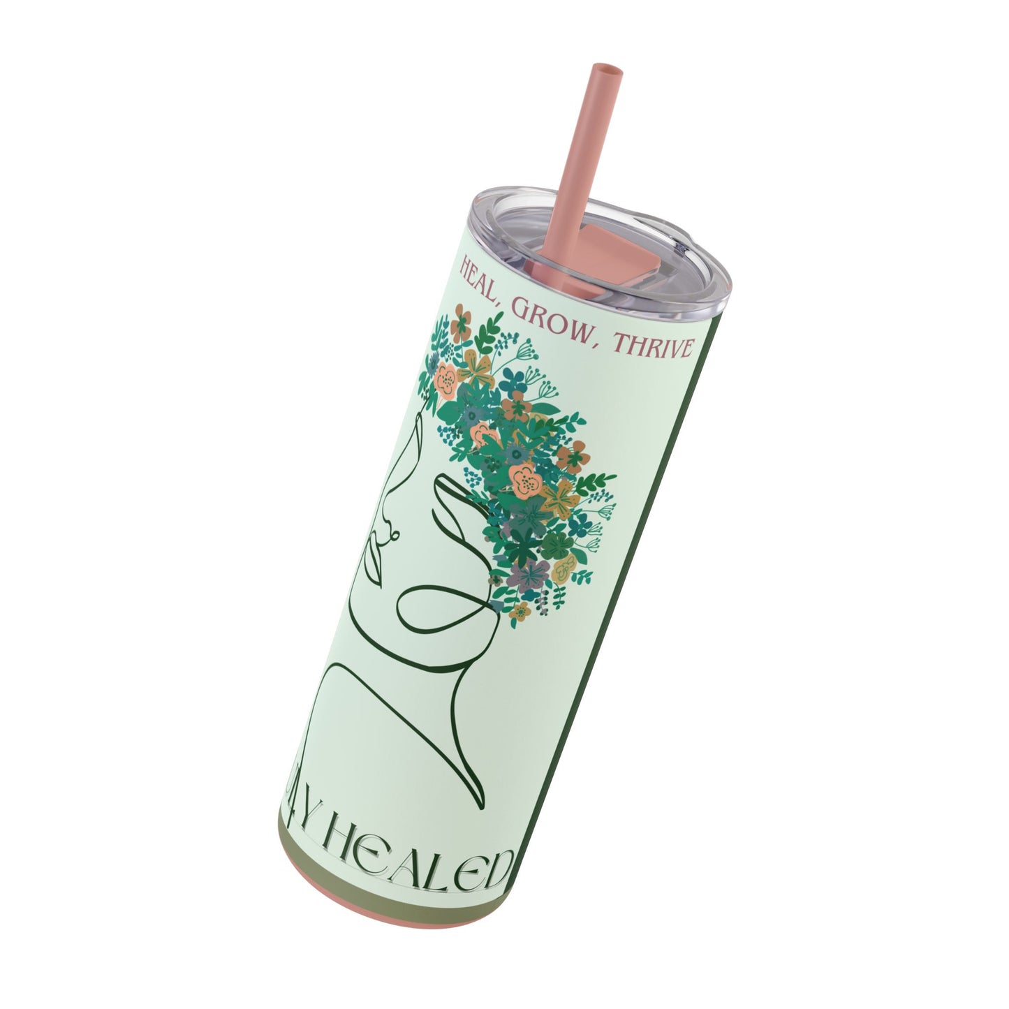 Heal, Grow, Thrive Tumbler, 20oz Green